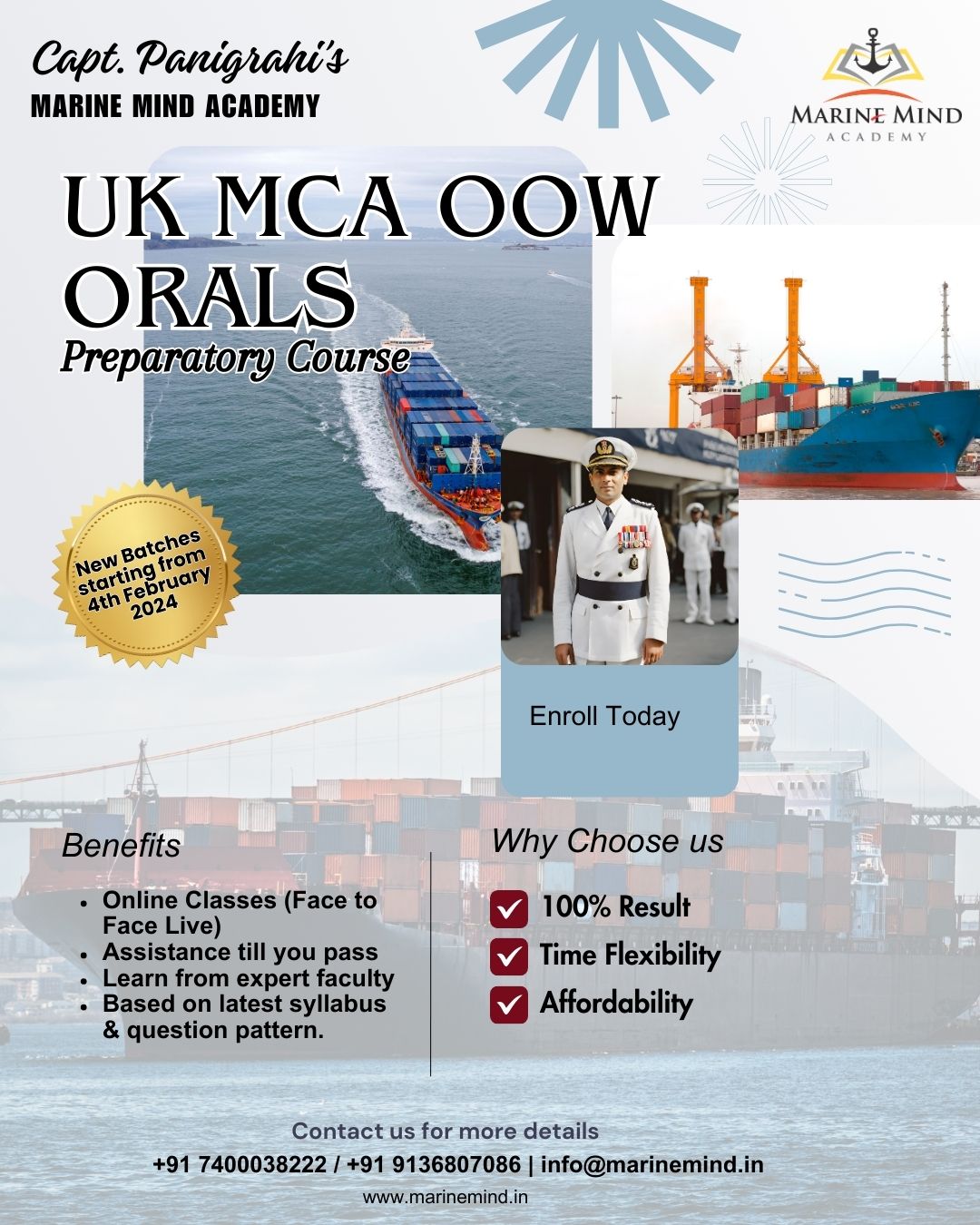 UK OOW MCA Orals preparation courses at MarineMind Academy